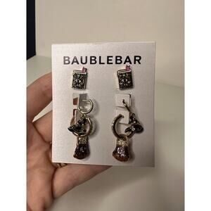 Anthropologie Baublebar Halloween Cast Your Spell Earring Set Witch Cauldron